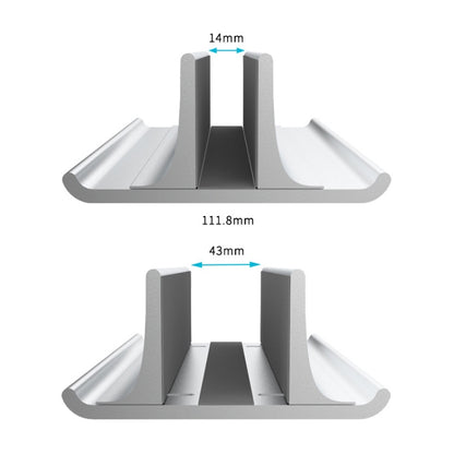 Universal อลูมิเนียมแบบพกพา Single Slot ความกว้างปรับแล็ปท็อปแนวตั้ง Radiating จัดเก็บฐาน, Single Slot Black