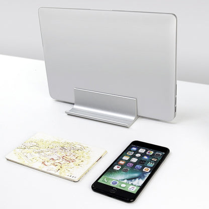 Universal อลูมิเนียมแบบพกพา Single Slot ความกว้างปรับแล็ปท็อปแนวตั้ง Radiating จัดเก็บฐาน, Single Slot Black