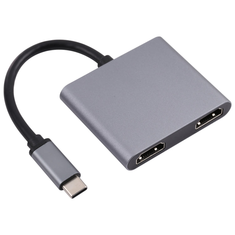 2 in 1 USB-C / Type-C ถึง 2 x HDTV พอร์ตอะแดปเตอร์ HUB, 2 in 1