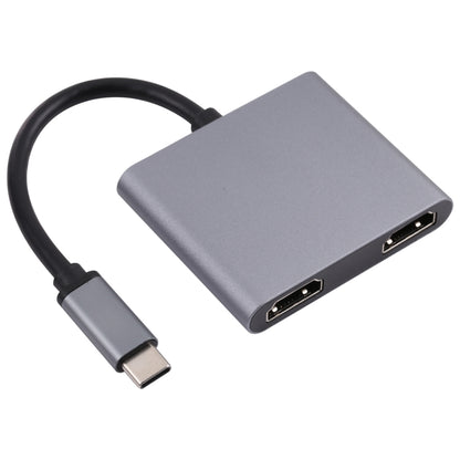 2 in 1 USB-C / Type-C ถึง 2 x HDTV พอร์ตอะแดปเตอร์ HUB, 2 in 1