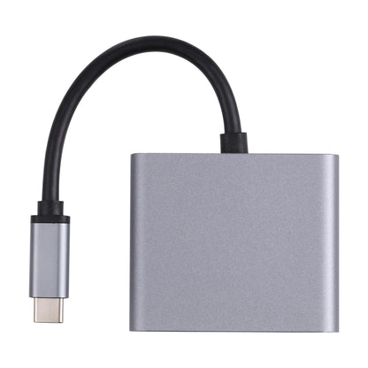 2 in 1 USB-C / Type-C ถึง 2 x HDTV พอร์ตอะแดปเตอร์ HUB, 2 in 1