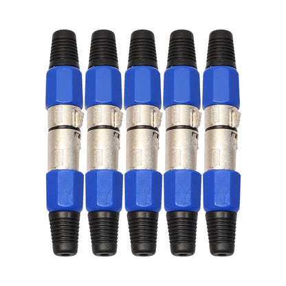 5 คู่โลหะหญิงชาย XLR 3 พินแจ็คซ็อกเก็ตปลั๊กตัวเชื่อมต่อเสียง, 5 Pairs