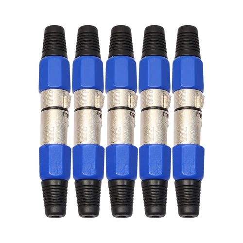 5 คู่โลหะหญิงชาย XLR 3 พินแจ็คซ็อกเก็ตปลั๊กตัวเชื่อมต่อเสียง, 5 Pairs