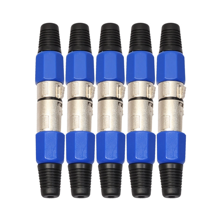 5 คู่โลหะหญิงชาย XLR 3 พินแจ็คซ็อกเก็ตปลั๊กตัวเชื่อมต่อเสียง, 5 Pairs