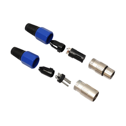 5 คู่โลหะหญิงชาย XLR 3 พินแจ็คซ็อกเก็ตปลั๊กตัวเชื่อมต่อเสียง, 5 Pairs