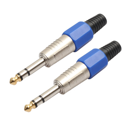 2 ชิ้น 6.35 มิลลิเมตรชุบทองเสียงเสียบสเตอริโอไมโครโฟนปลั๊กสายไฟ, 2 PCS