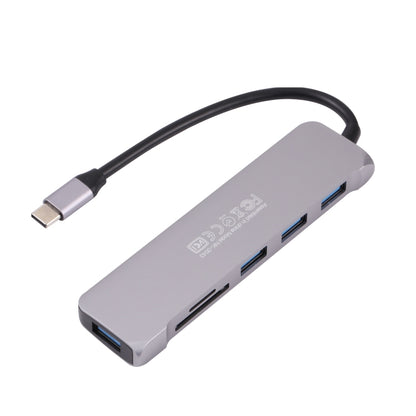 6 in 1 มัลติฟังก์ชั่น Type-C / USB-C อะแดปเตอร์ Docking Station