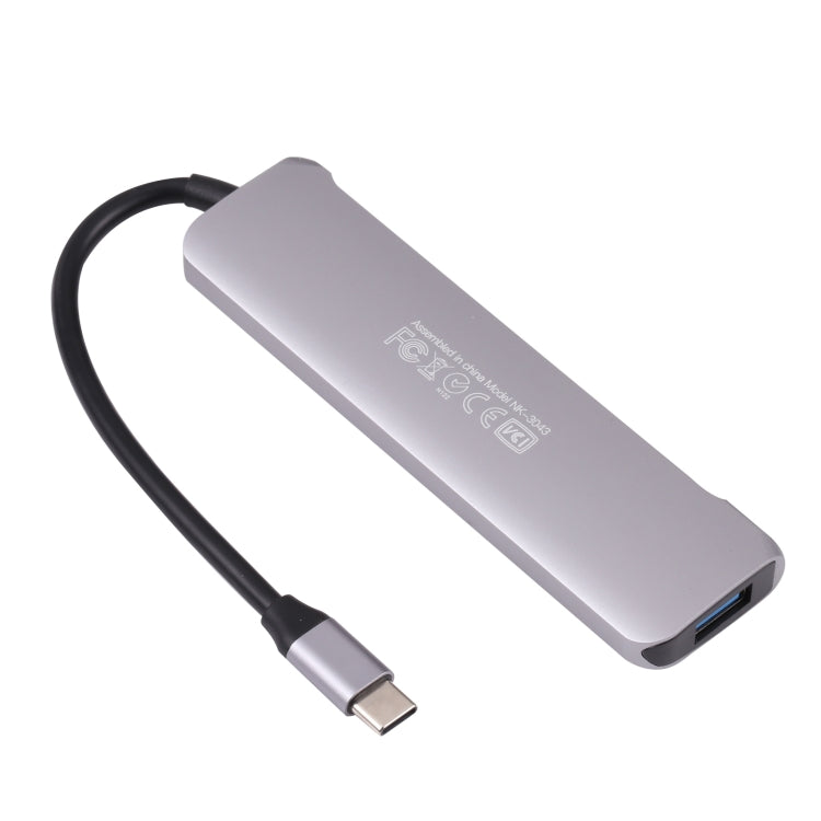 6 in 1 มัลติฟังก์ชั่น Type-C / USB-C อะแดปเตอร์ Docking Station
