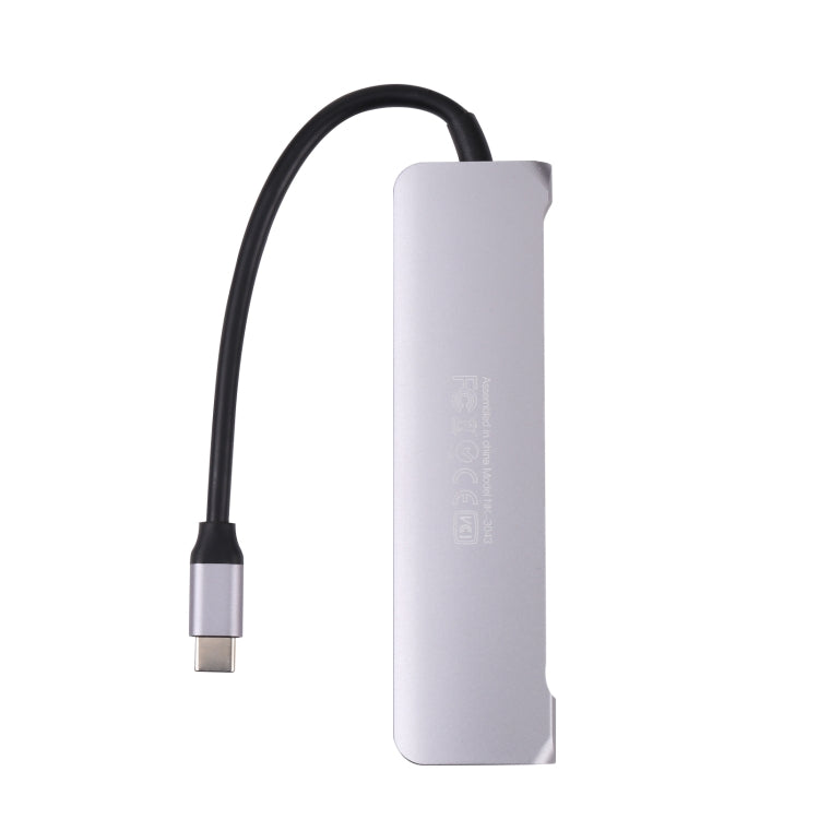 6 in 1 มัลติฟังก์ชั่น Type-C / USB-C อะแดปเตอร์ Docking Station