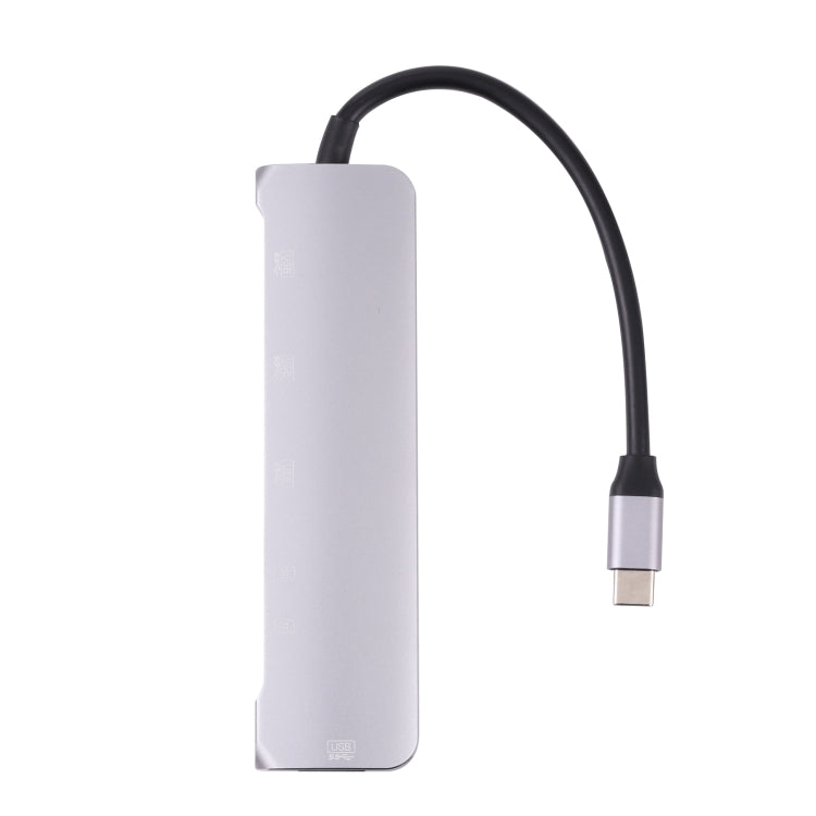 6 in 1 มัลติฟังก์ชั่น Type-C / USB-C อะแดปเตอร์ Docking Station
