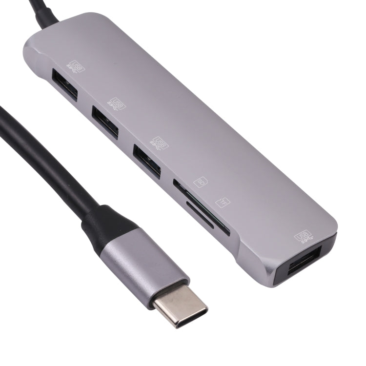 6 in 1 มัลติฟังก์ชั่น Type-C / USB-C อะแดปเตอร์ Docking Station