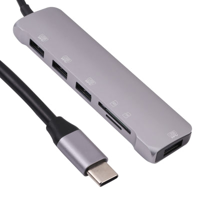 6 in 1 มัลติฟังก์ชั่น Type-C / USB-C อะแดปเตอร์ Docking Station