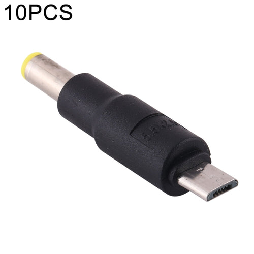 10 ชิ้น 5.5 x 2.5 มม. ถึงขั้วต่อปลั๊กไฟ Micro USB DC, 5.5 x 2.5mm