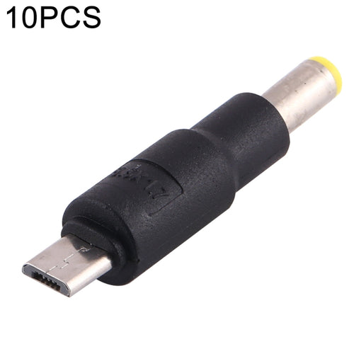 10 ชิ้น 5.5 x 1.7 มม. ถึงขั้วต่อปลั๊กไฟ Micro USB DC, 5.5 x 1.7mm