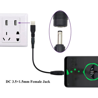 10 ชิ้น 3.5 x 1.35 มม. ถึง USB 2.0 DC Power Plug Connector, 3.5 x 1.35mm