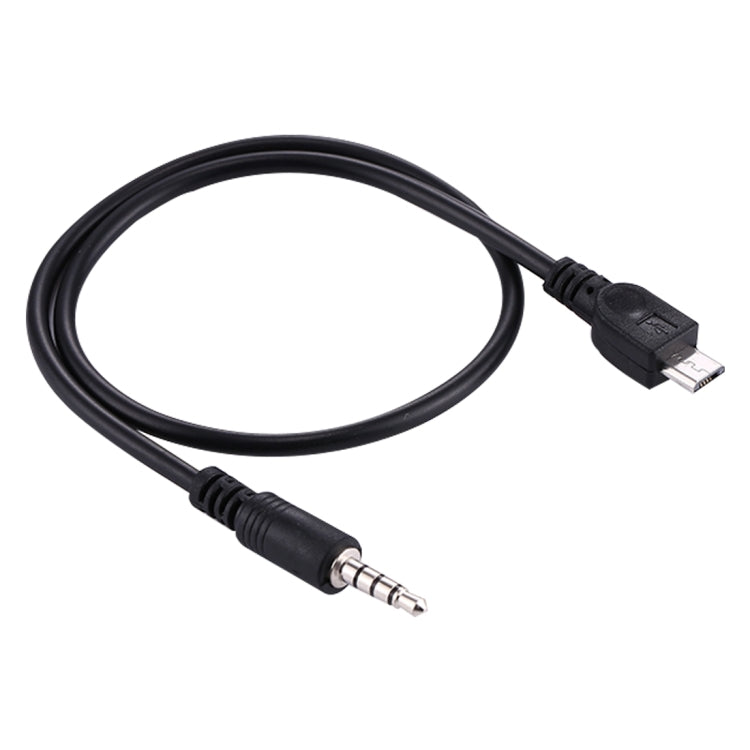 สายสัญญาณเสียงชาย 3.5 มม. ไปยัง Micro USB Audio AUX ความยาว: ประมาณ 40 ซม, Micro USB 40cm
