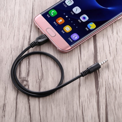 สายสัญญาณเสียงชาย 3.5 มม. ไปยัง Micro USB Audio AUX ความยาว: ประมาณ 40 ซม, Micro USB 40cm