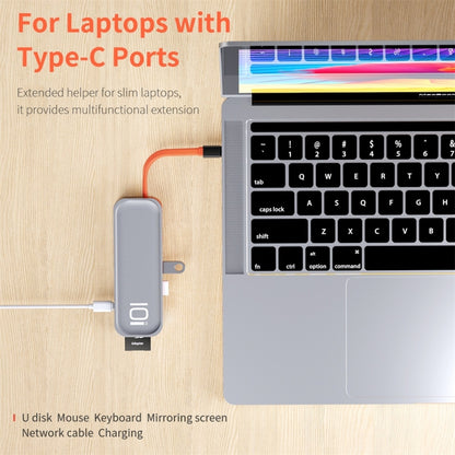 ROCK TR01 10 In 1 Type-C / USB-C เป็น HDMI + VGA อะแดปเตอร์ขยาย HUB มัลติฟังก์ชั่น, TR01