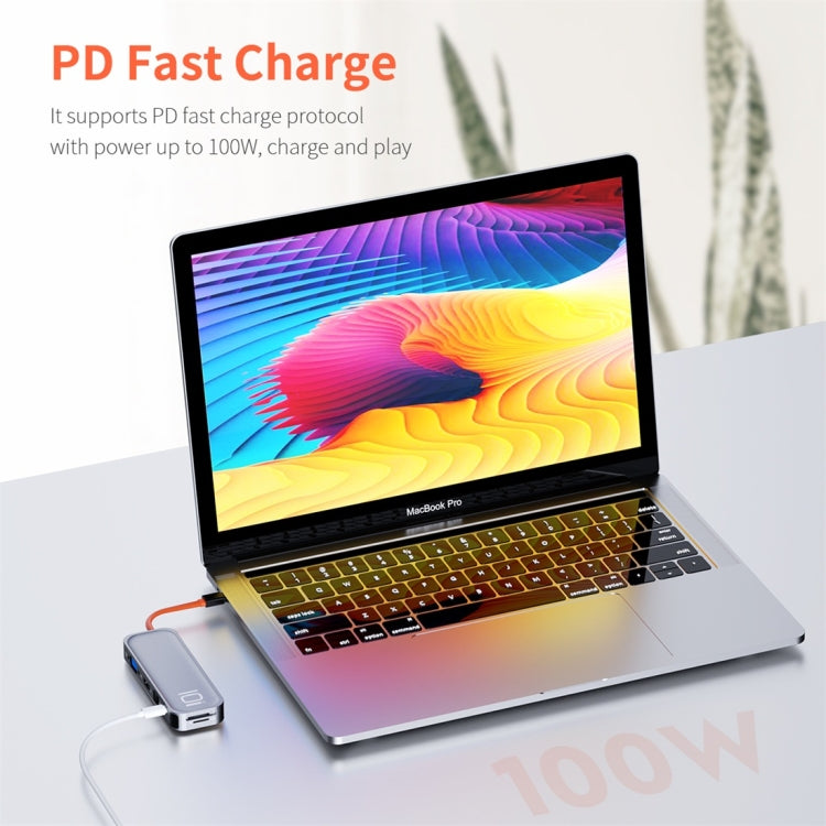 ROCK TR01 10 In 1 Type-C / USB-C เป็น HDMI + VGA อะแดปเตอร์ขยาย HUB มัลติฟังก์ชั่น, TR01