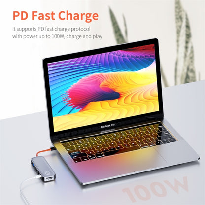 ROCK TR01 10 In 1 Type-C / USB-C เป็น HDMI + VGA อะแดปเตอร์ขยาย HUB มัลติฟังก์ชั่น, TR01