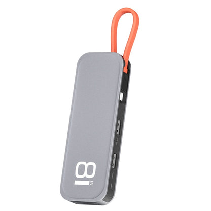 ROCK TR03 8 In 1 Type-C / USB-C เป็น HDMI อะแดปเตอร์ขยาย HUB มัลติฟังก์ชั่น, TR03