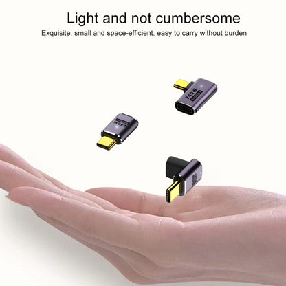 240W USB-C / Type-C ตัวเมียเป็น USB-C / Type-C ตัวผู้ 40Gbps อะแดปเตอร์โค้งด้านข้างพร้อมแสง, Side Bend Adapter