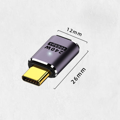 240W USB-C / Type-C ตัวเมียเป็น USB-C / Type-C ตัวผู้อะแดปเตอร์ตรง 40Gbps พร้อมแสง, Straight Adapter