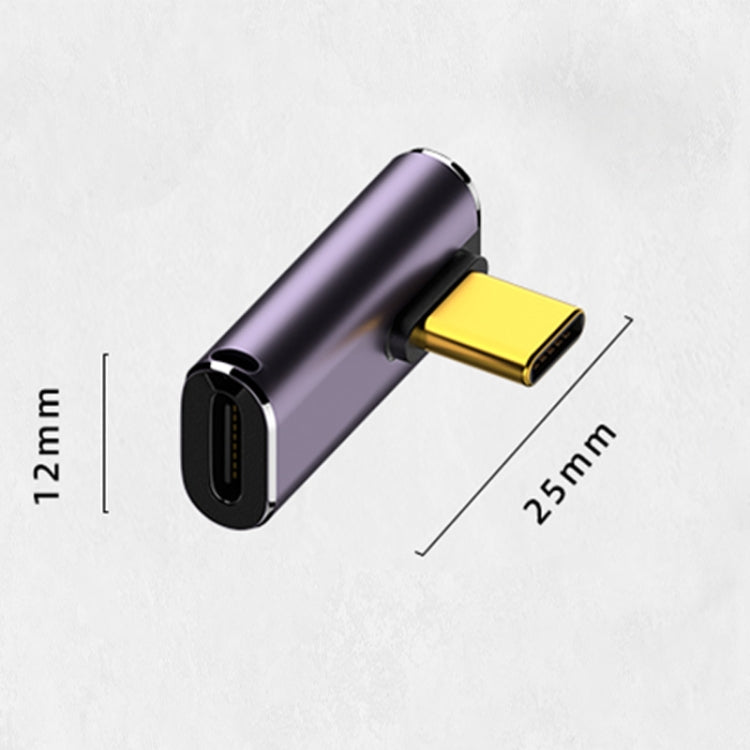 240W USB-C / Type-C ตัวเมียเป็น USB-C / Type-C ตัวผู้อะแดปเตอร์โค้งขนาดกลาง 40Gbps พร้อมแสง, Medium Bend Adapter