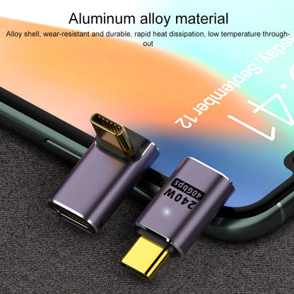 240W USB-C / Type-C ตัวเมียเป็น USB-C / Type-C ตัวผู้อะแดปเตอร์โค้งขนาดกลาง 40Gbps พร้อมแสง, Medium Bend Adapter