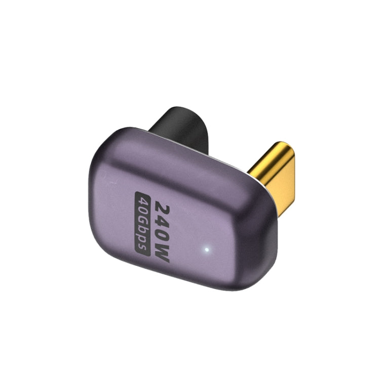 240W USB-C / Type-C ตัวเมียเป็น USB-C / Type-C ตัวผู้ 40Gbps U-Type Adapter พร้อมแสง, U-Type Adapter