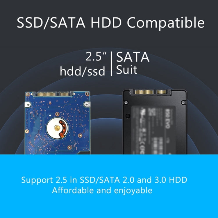 Richwell SATA R23-SATA-2TB 2TB 2.5 นิ้วอินเทอร์เฟซ USB3.0 ฮาร์ดดิสก์ไดรฟ์มือถือ, 2TB