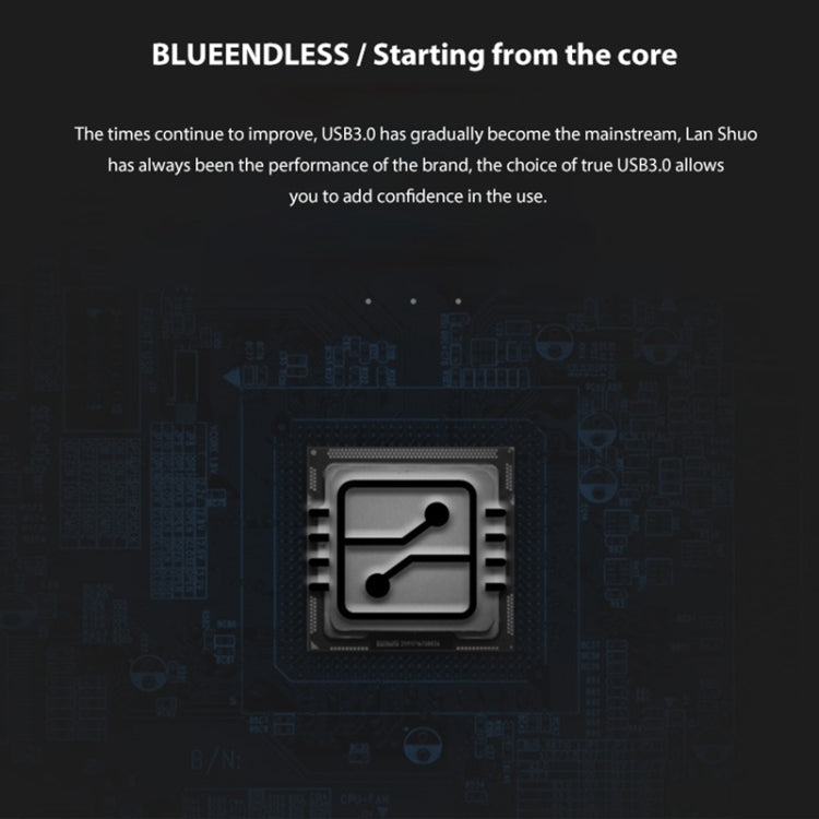 Blueendless U23Q SATA 2.5 นิ้วอินเทอร์เฟซ Micro B กล่อง HDD พร้อมสาย USB-C / Type-C เป็น USB-C / Type-C รองรับความหนา: 1 ซม. หรือน้อยกว่า, Type-C  (1cm)