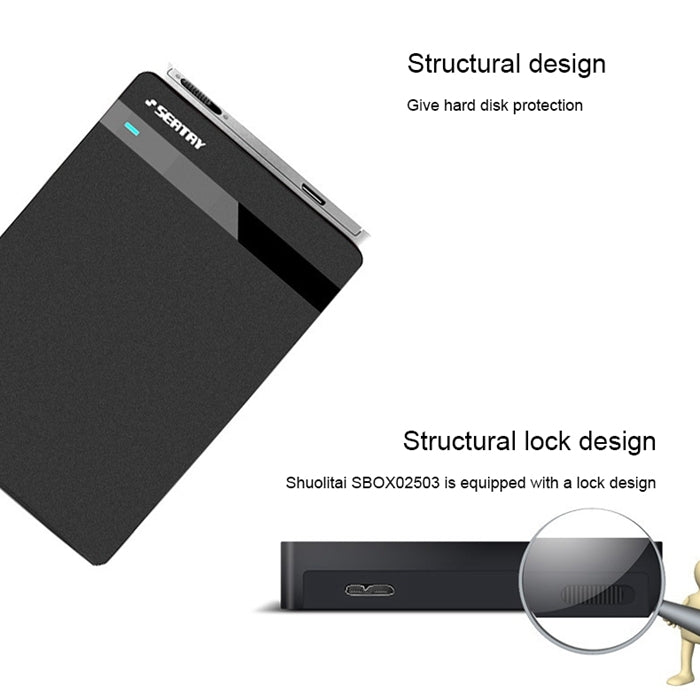 SEATAY HD213 เครื่องมือฟรี Screwless SATA 2.5 นิ้ว USB 3.0 อินเตอร์เฟส HDD Enclosure ความจุรองรับสูงสุด: 2TB