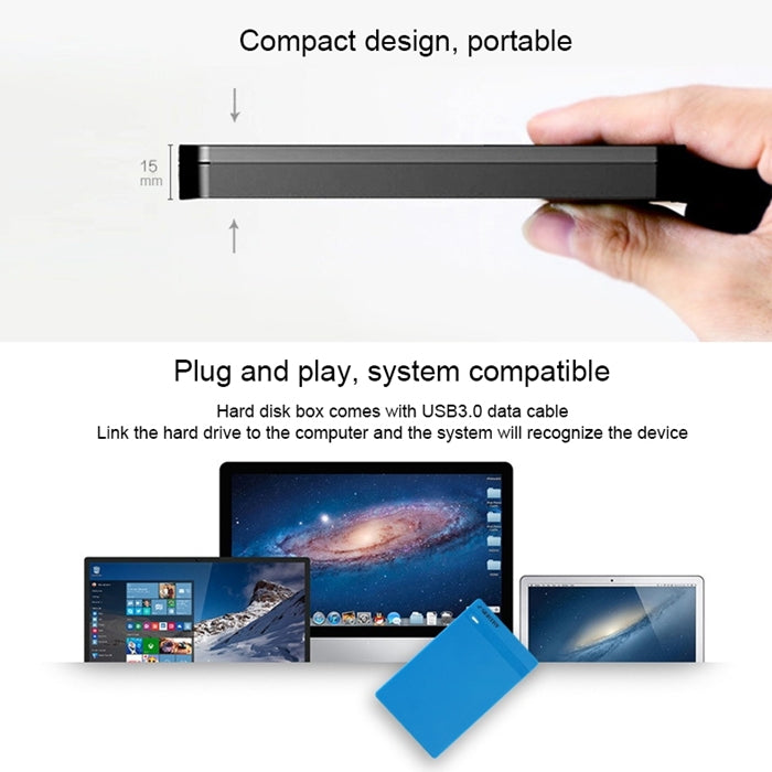 SEATAY HD213 เครื่องมือฟรี Screwless SATA 2.5 นิ้ว USB 3.0 อินเตอร์เฟส HDD Enclosure ความจุรองรับสูงสุด: 2TB
