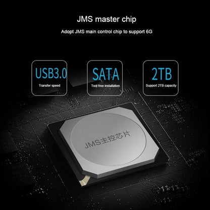 SEATAY HD213 เครื่องมือฟรี Screwless SATA 2.5 นิ้ว USB 3.0 อินเตอร์เฟส HDD Enclosure ความจุรองรับสูงสุด: 2TB