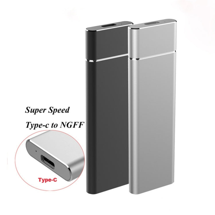 M.2 NGFF เป็น USB-C / Type-C USB 3.1 อินเทอร์เฟซอลูมิเนียมอัลลอยด์ SSD, NGFF to USB Type-C Silver, NGFF to USB Type-C Black