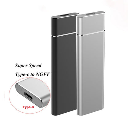 M.2 NGFF เป็น USB-C / Type-C USB 3.1 อินเทอร์เฟซอลูมิเนียมอัลลอยด์ SSD, NGFF to USB Type-C Silver, NGFF to USB Type-C Black