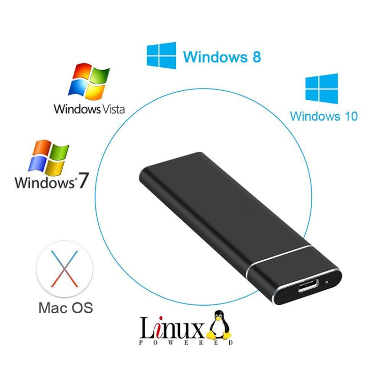 M.2 NGFF เป็น USB-C / Type-C USB 3.1 อินเทอร์เฟซอลูมิเนียมอัลลอยด์ SSD, NGFF to USB Type-C Silver, NGFF to USB Type-C Black