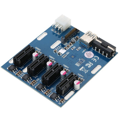 การ์ดแปลง PCI-E เป็น PCI-E 1 ถึง 4 1 X Express Card พร้อมสล็อต PCI-E 4 พอร์ต