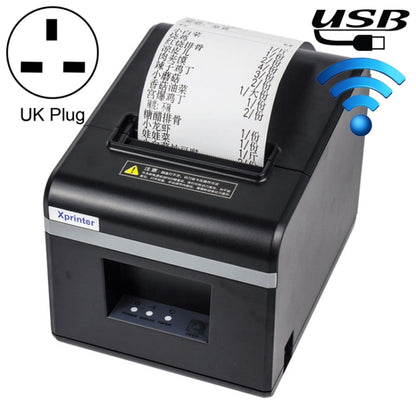 Xprinter N160II อินเทอร์เฟซ USB + WIFI 80 มม. 160 มม. / วินาทีเครื่องพิมพ์ใบเสร็จความร้อนอัตโนมัติ, ปลั๊ก UK, USB+WIFI Interface, EU Plug, USB+WIFI Interface, UK Plug, USB+WIFI Interface, US Plug