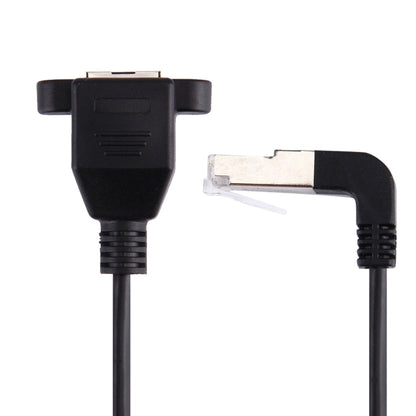 ชาย RJ45 ขนาด 30 ซม. ก้มลงไปที่สายต่อ LAN หญิง RJ45, 30cm RJ45 Male Bent Down