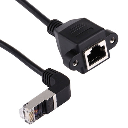ชาย RJ45 ขนาด 30 ซม. ก้มลงไปที่สายต่อ LAN หญิง RJ45, 30cm RJ45 Male Bent Down