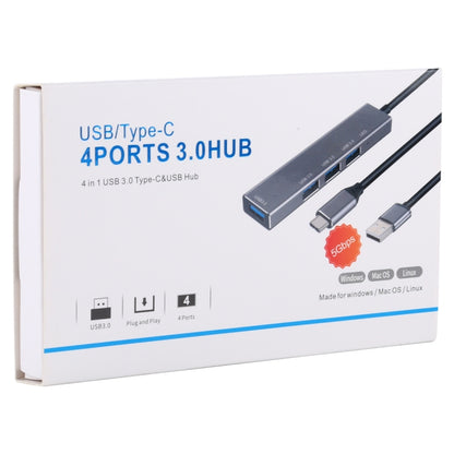 3019 4 x USB 3.0 ถึง USB 3.0 อะแดปเตอร์ HUB อลูมิเนียมอัลลอยด์พร้อมไฟ LED