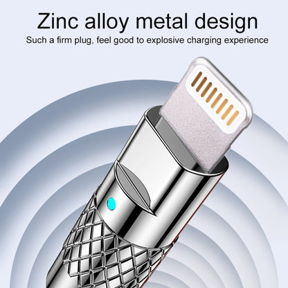 Mech Series 6A 120W USB to 8 Pin Metal Plug Silicone Fast Charging Data Cable ความยาว: 1.2 ม., 1.2m 8 Pin