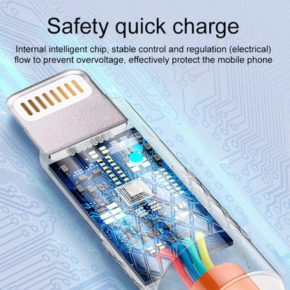 Mech Series 6A 120W USB to 8 Pin Metal Plug Silicone Fast Charging Data Cable ความยาว: 1.2 ม., 1.2m 8 Pin