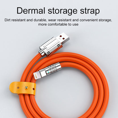 Mech Series 6A 120W USB to 8 Pin Metal Plug Silicone Fast Charging Data Cable ความยาว: 1.2 ม., 1.2m 8 Pin
