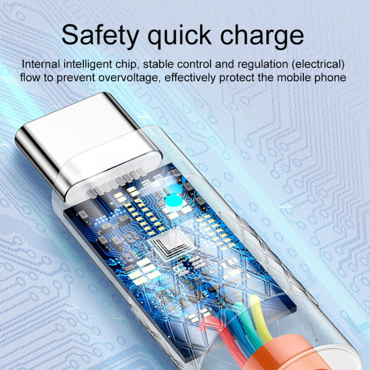 Mech ซีรีส์ 6A 120W USB เป็น USB-C / Type-C ปลั๊กโลหะซิลิโคนสายเคเบิลข้อมูลการชาร์จอย่างรวดเร็วความยาว: 1.8 ม., 1.8m Type-C
