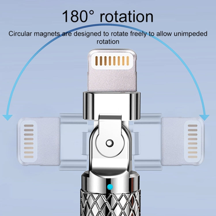 Mech Series 6A 120W USB ถึง 8 Pin 180 องศา Metal Plug สายชาร์จเร็ว ความยาว: 1.2 ม., 1.2m 8 Pin, 1.2m 180-degree 8 Pin