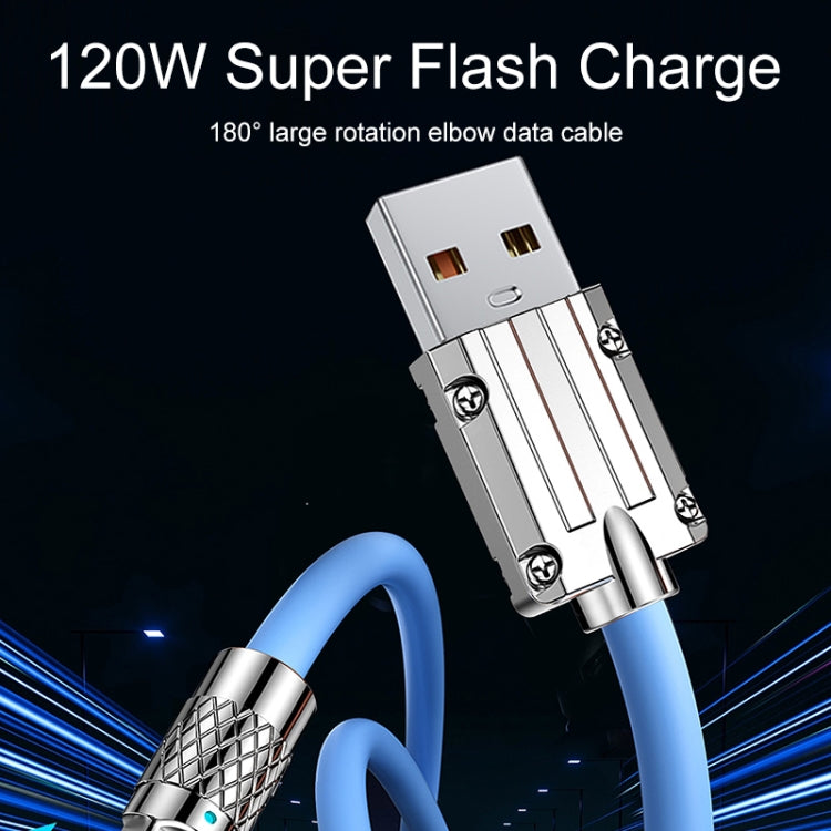 Mech Series 6A 120W USB ถึง 8 Pin 180 องศา Metal Plug สายชาร์จเร็ว ความยาว: 1.2 ม., 1.2m 8 Pin, 1.2m 180-degree 8 Pin