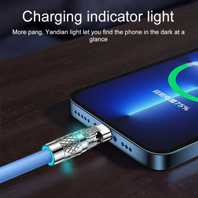 Mech Series 6A 120W USB ถึง 8 Pin 180 องศา Metal Plug สายชาร์จเร็ว ความยาว: 1.2 ม., 1.2m 8 Pin, 1.2m 180-degree 8 Pin